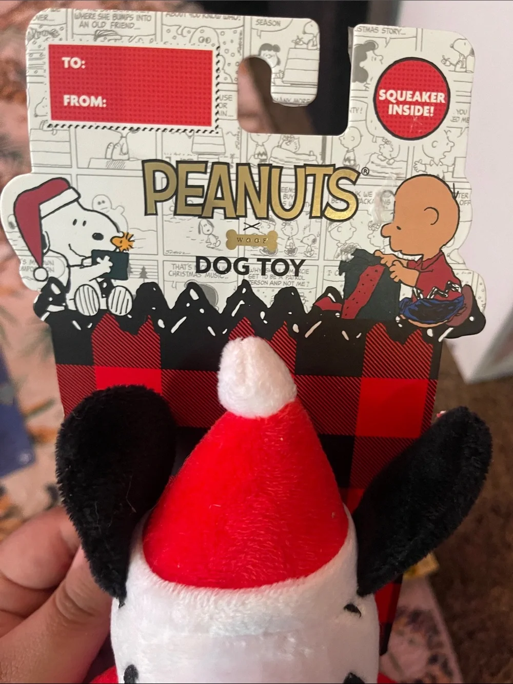 Peanuts Snoopy Holiday Plush Dog Toy -
